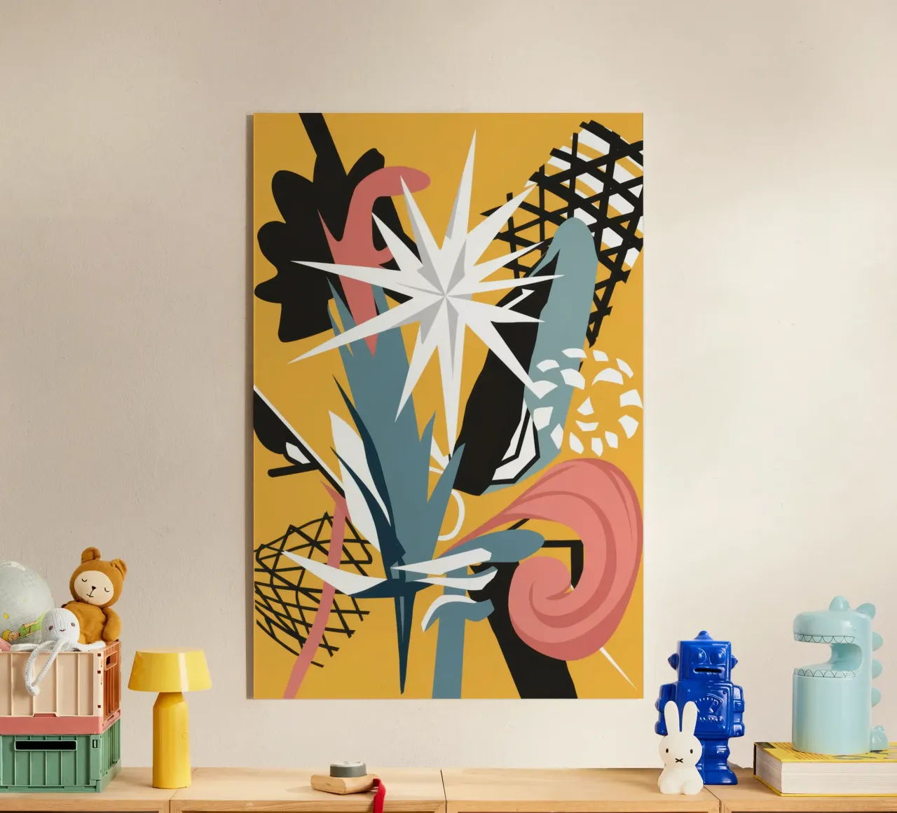 Collage di scarabocchi stellati plexiglass da Obs Canvas