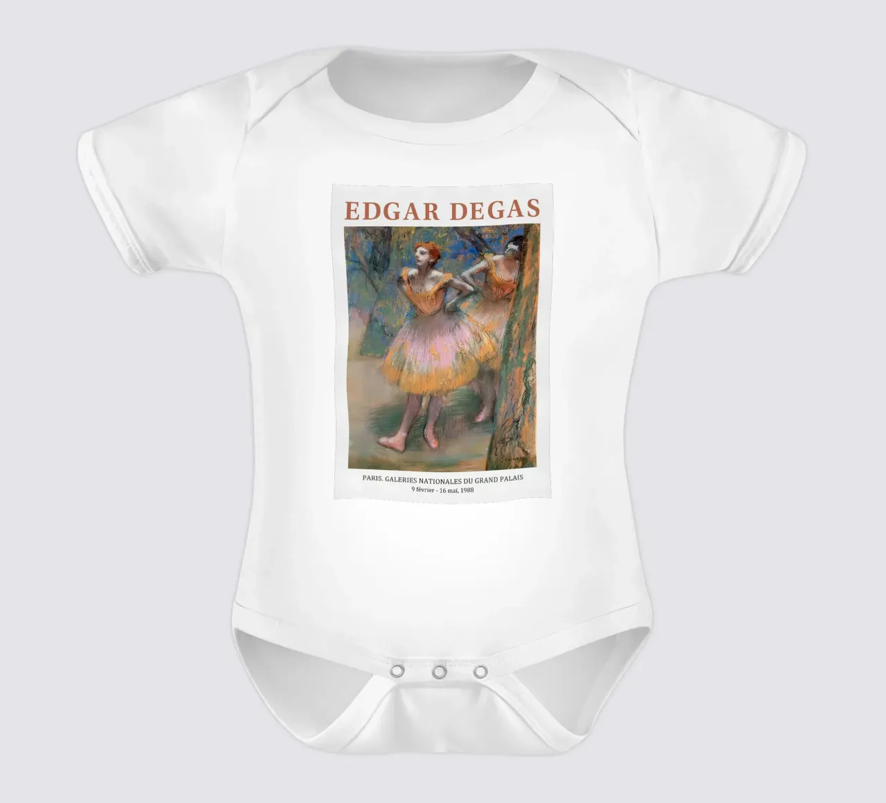 Edgar Degas - Due ballerine dipinto body neonato maniche corte da Alfieson