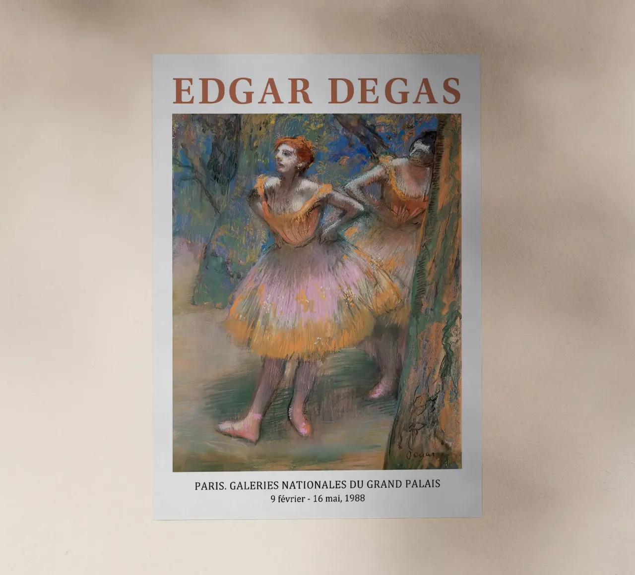 Edgar Degas - Due ballerine dipinto pellicola backlit da Alfieson