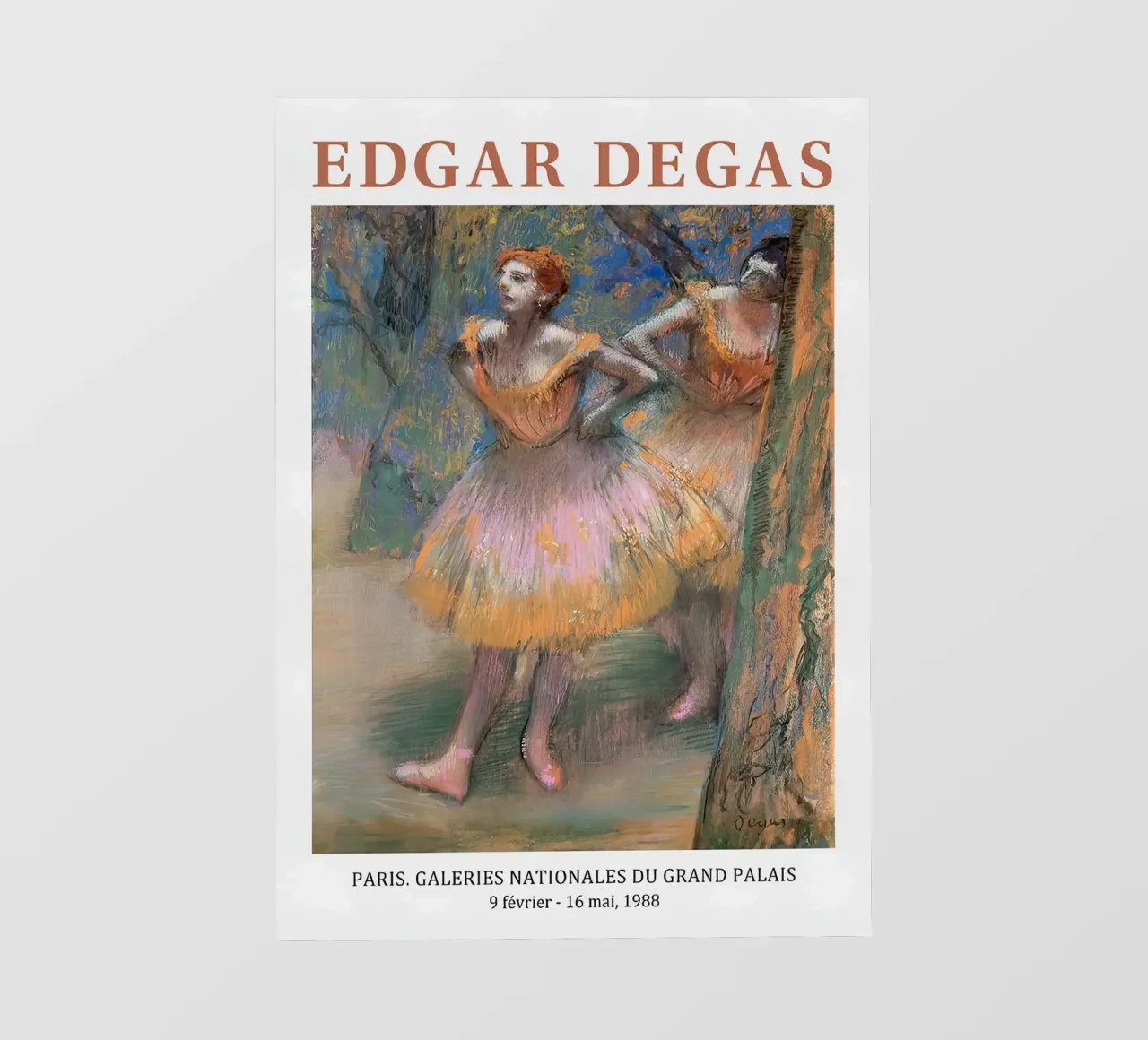 Edgar Degas - Due ballerine dipinto pellicola backlit da Alfieson