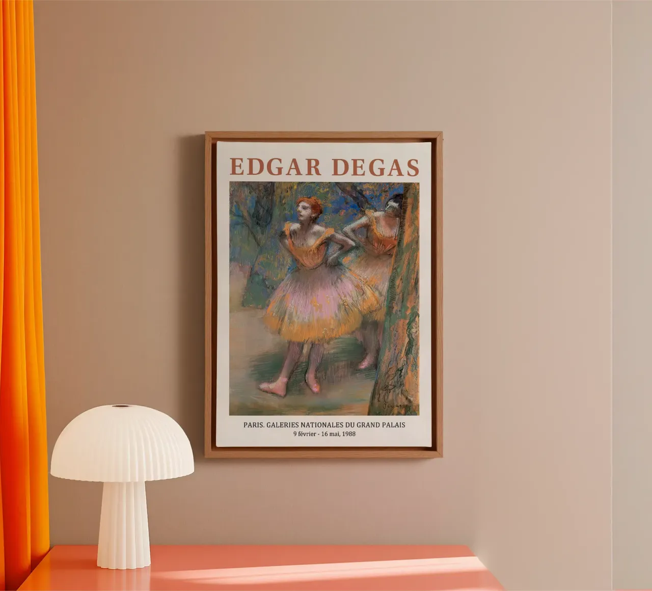 Edgar Degas - Due ballerine dipinto tela con Cornice a cassetta da Alfieson