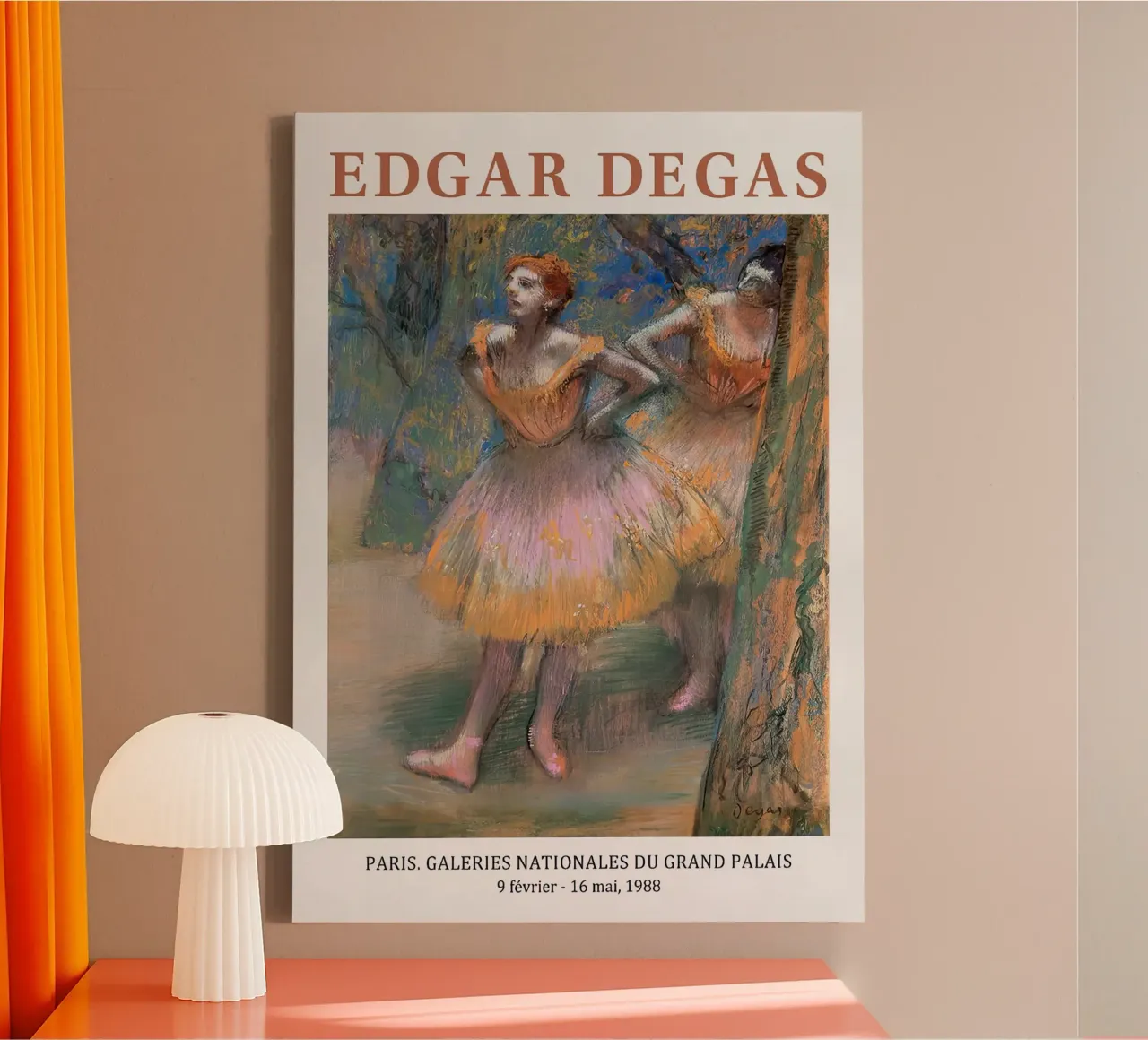 Edgar Degas - Due ballerine dipinto tela con Cornice a cassetta da Alfieson