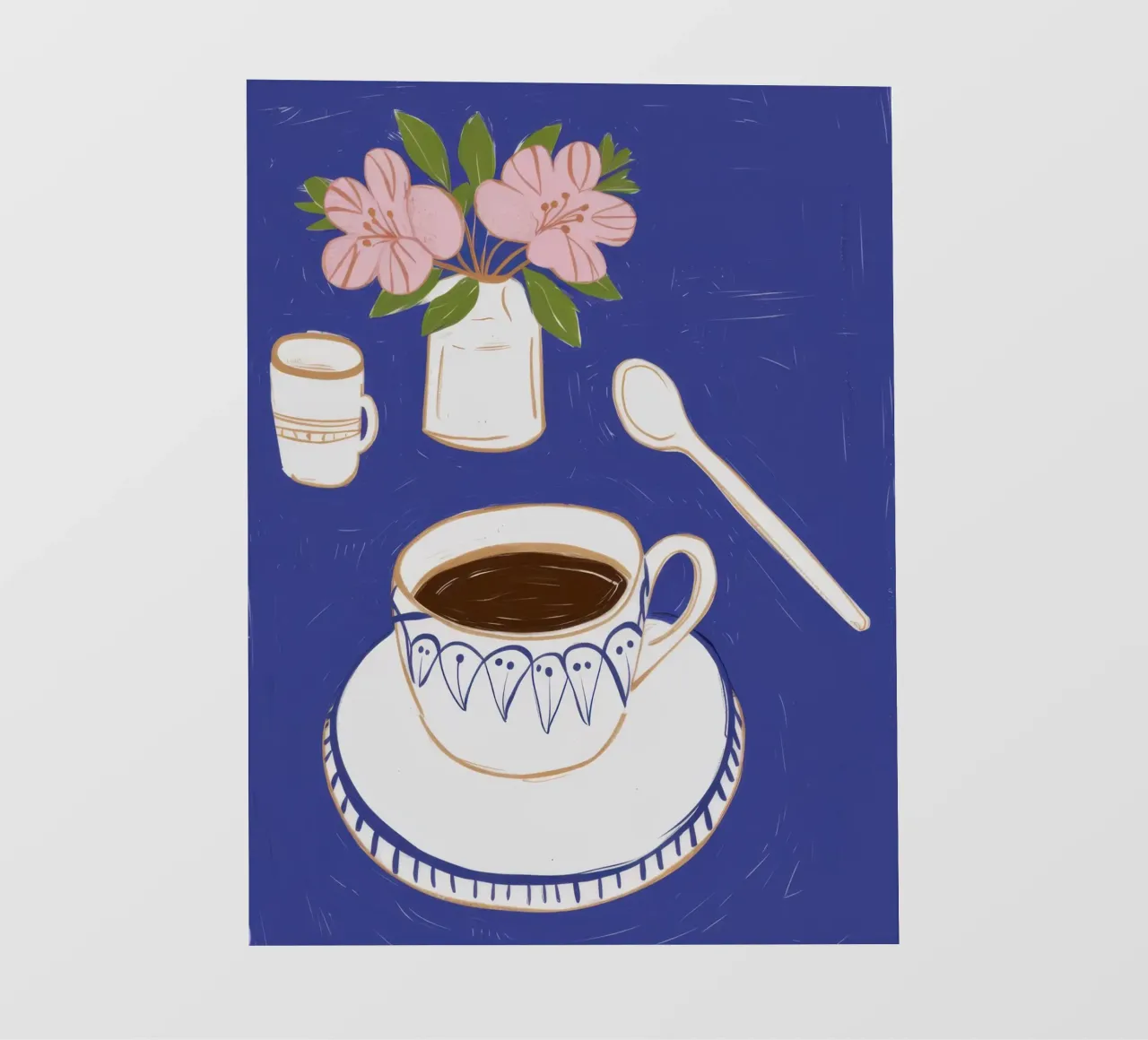 Momento caffè delicato telo in pvc da Thistle Bloom
