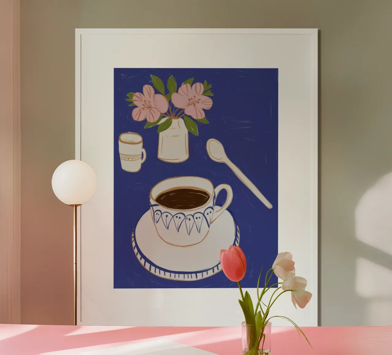 Momento caffè delicato poster da Thistle Bloom