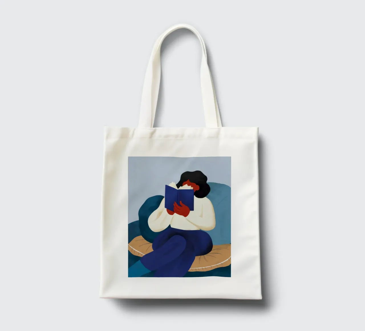 Momento di lettura immersiva borsa in juta da Obs Canvas
