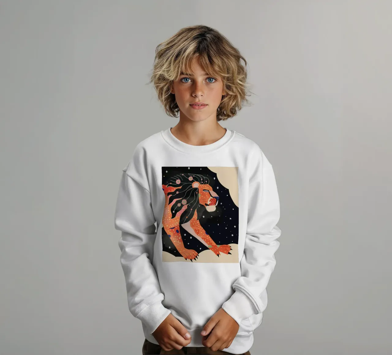 Leone astrale felpa bambino da ArtsySesta