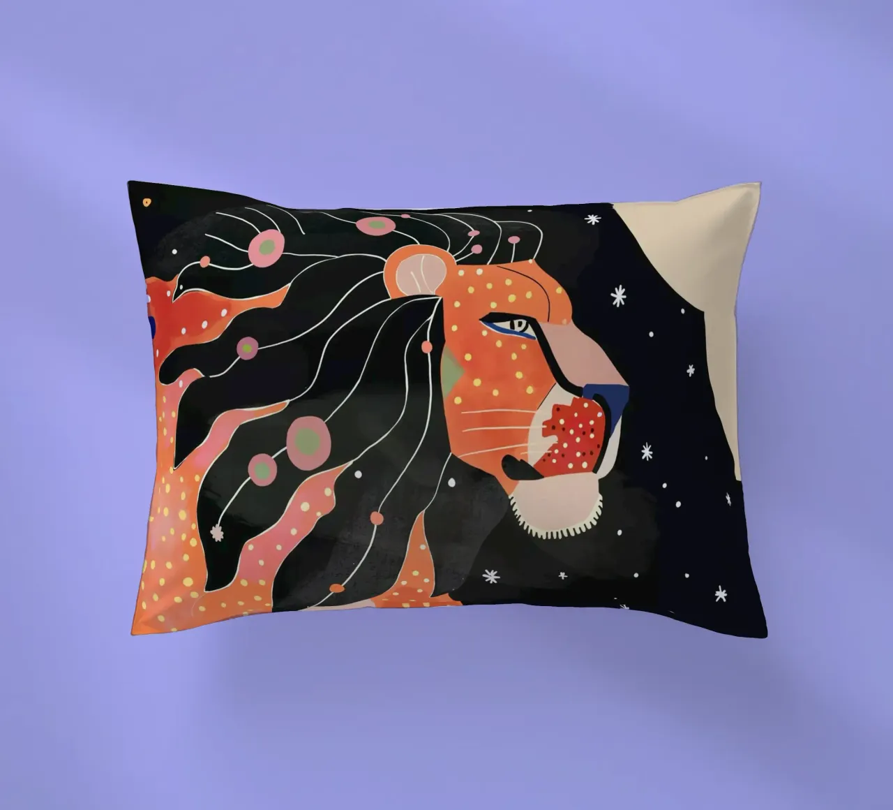 Astral Lion decorative cushion by ArtsySesta
