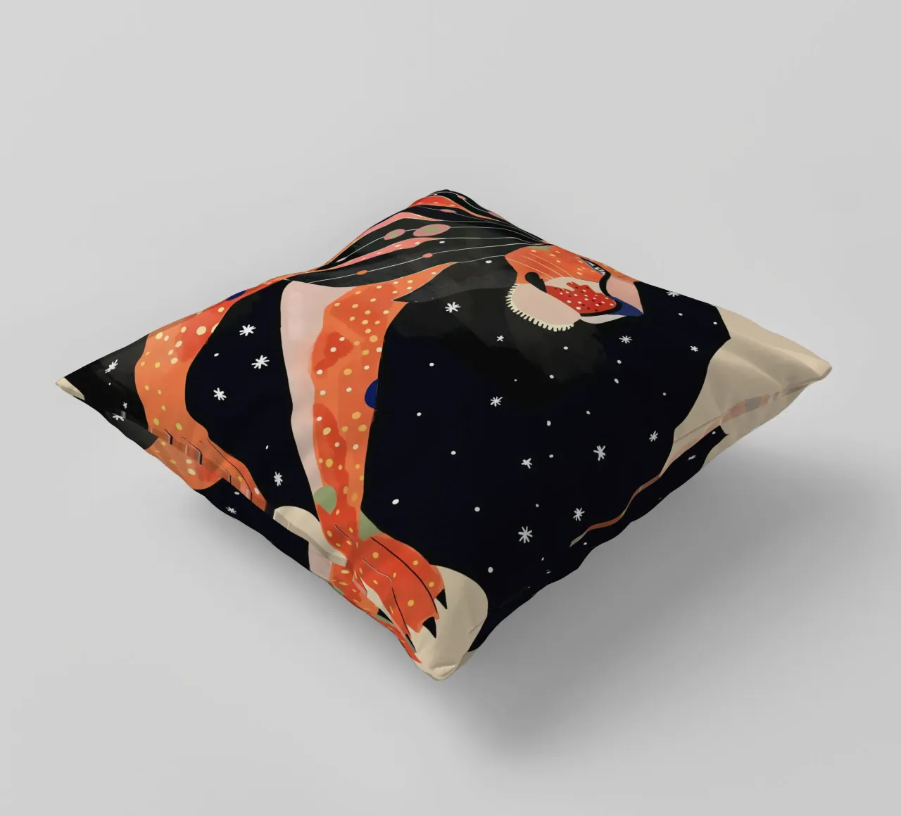 Astral Lion decorative cushion by ArtsySesta