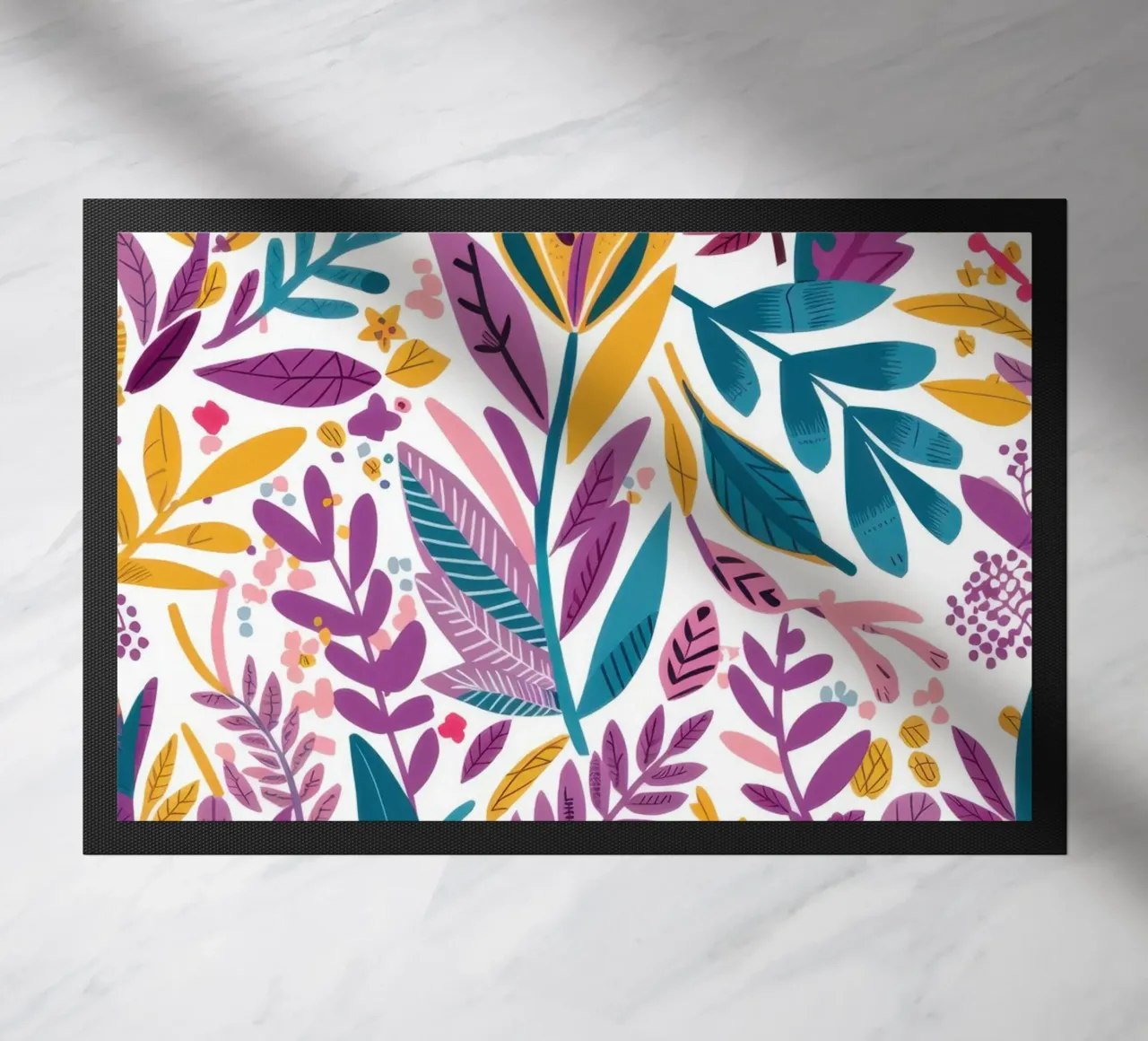 Vibrant Foliage Pattern doormat by Gaia Viesta
