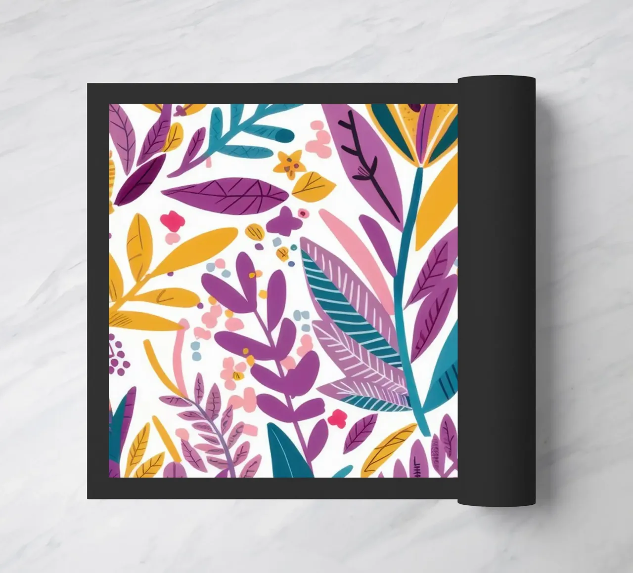 Vibrant Foliage Pattern doormat by Gaia Viesta