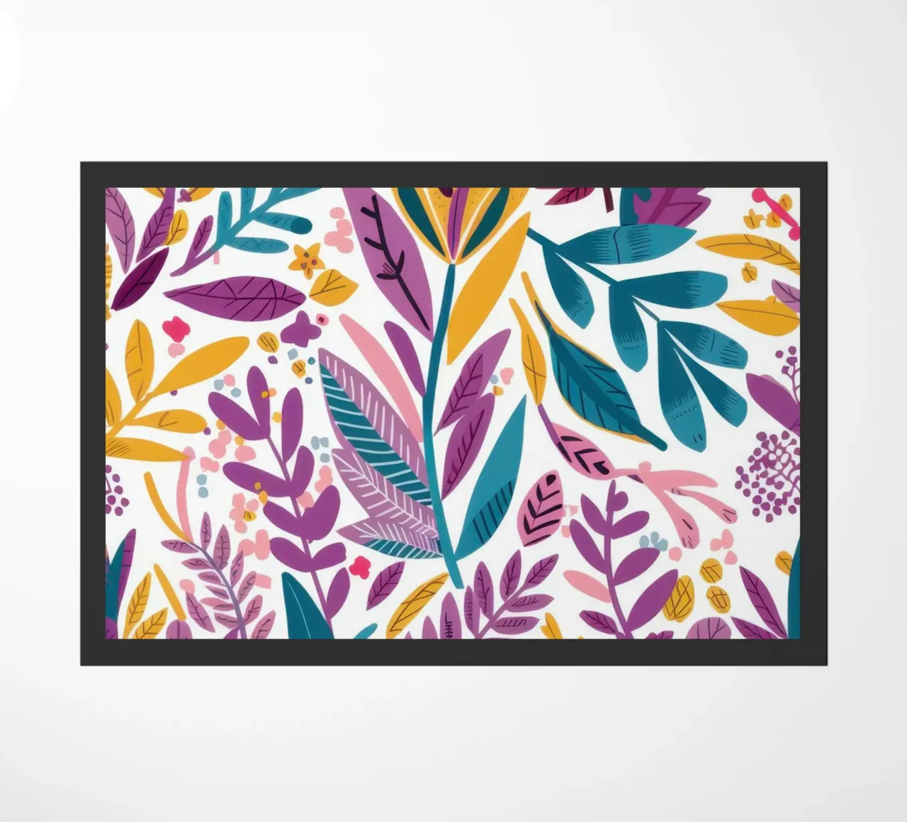 Vibrant Foliage Pattern doormat by Gaia Viesta