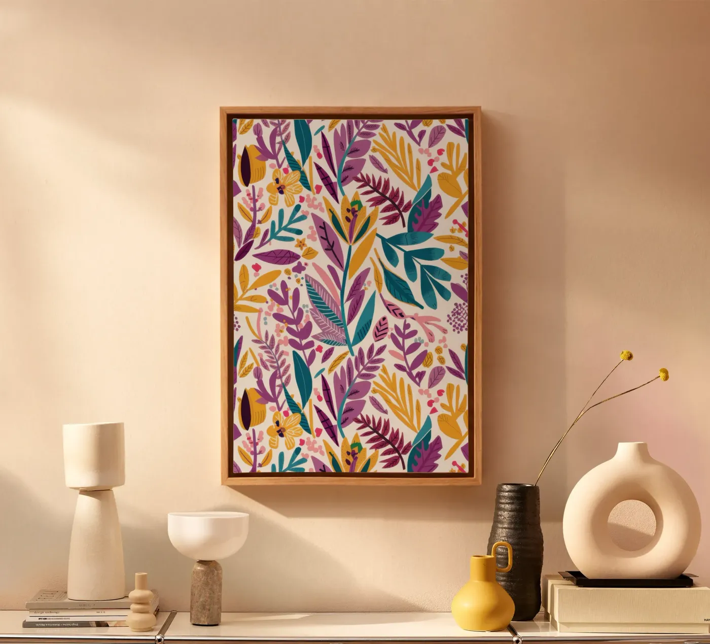 Modello di fogliame vibrante tela da Gaia Viesta