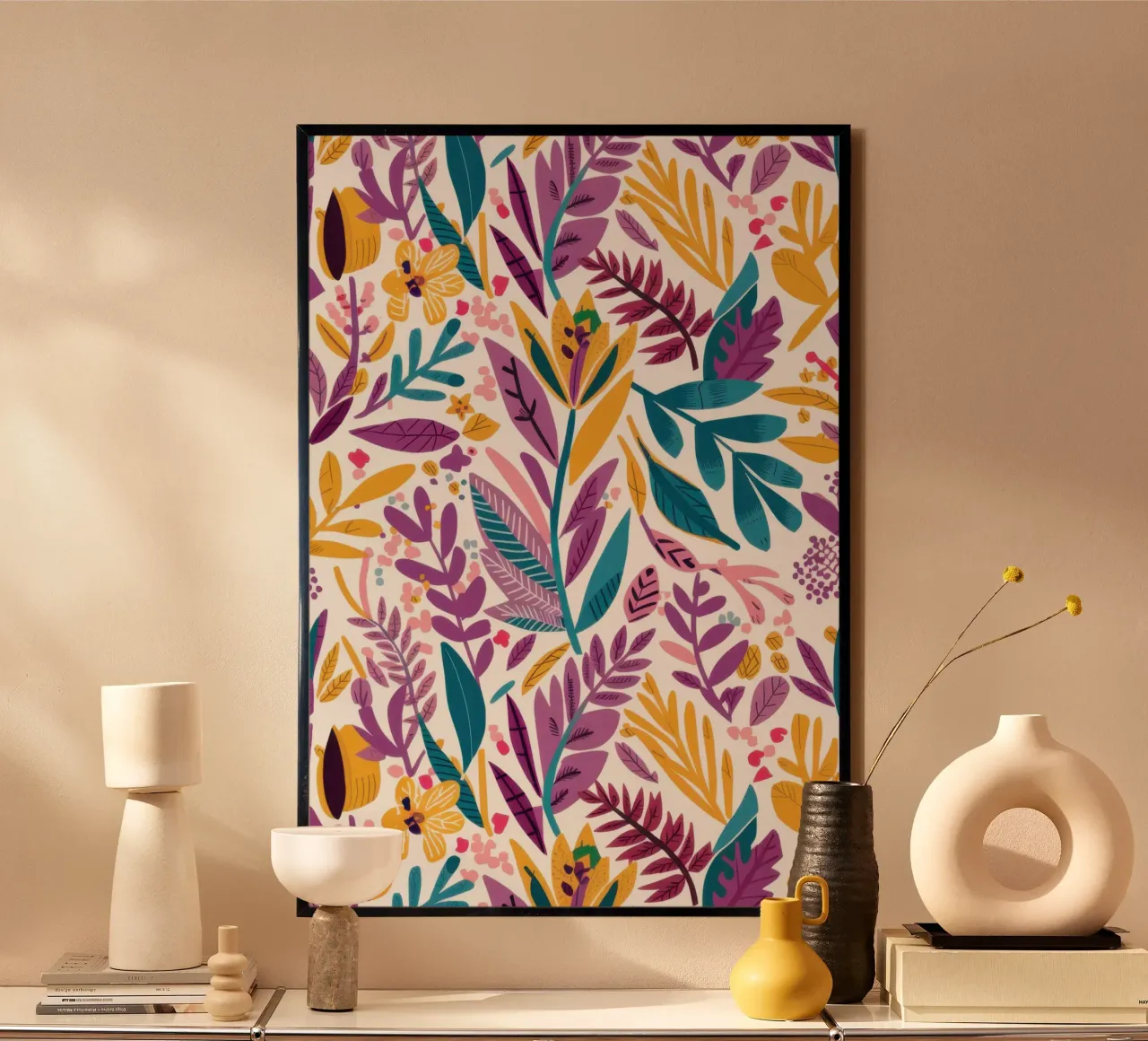 Vibrant Foliage Pattern poster by Gaia Viesta