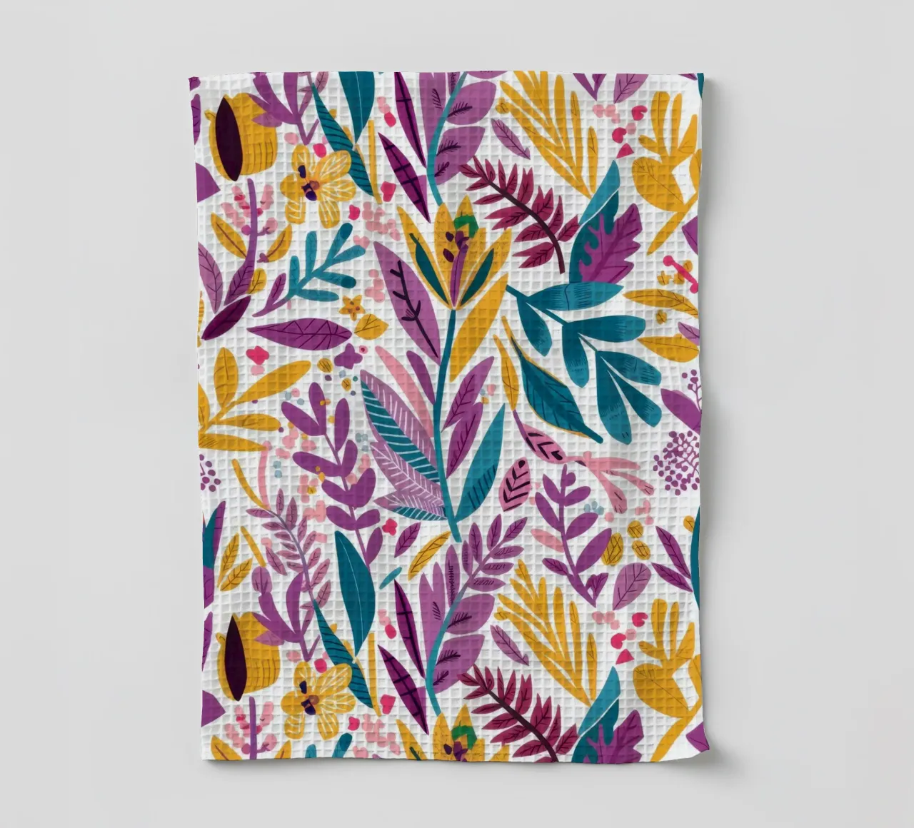 Vibrant Foliage Pattern tea towel by Gaia Viesta