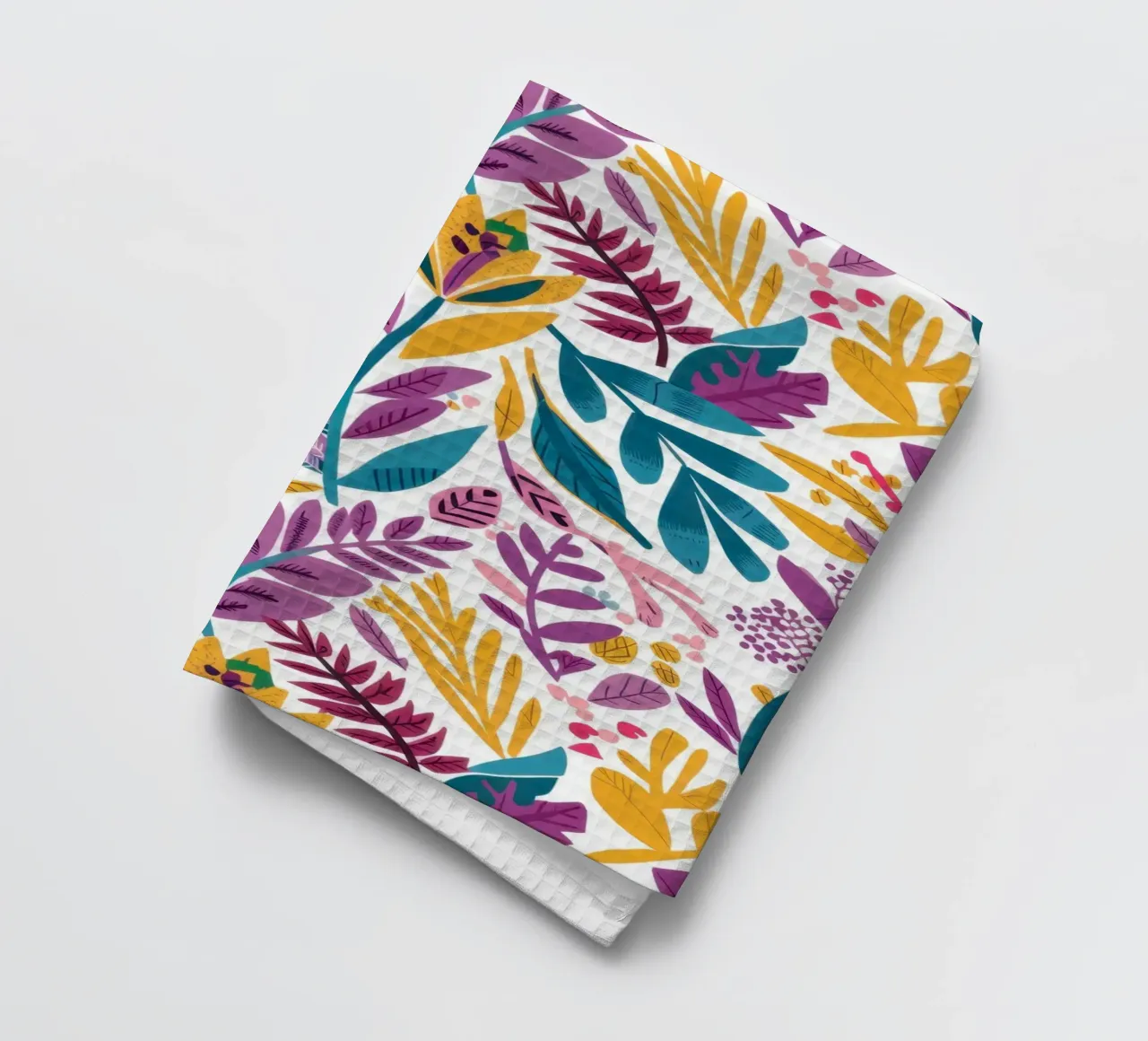 Vibrant Foliage Pattern tea towel by Gaia Viesta