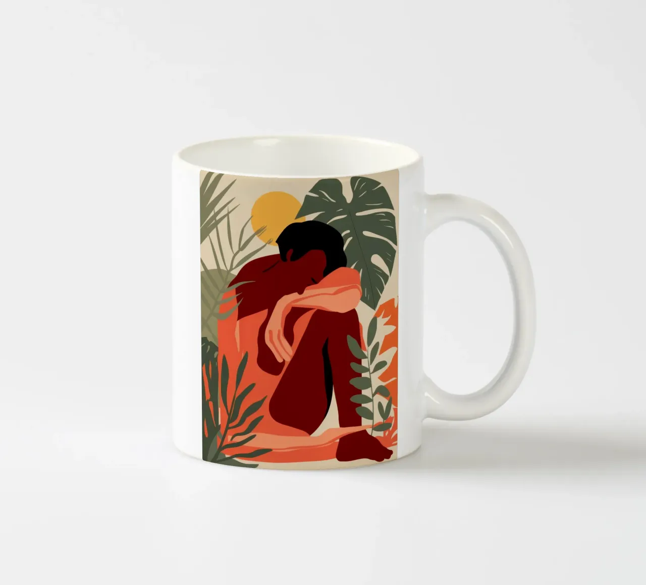 Tenero abbraccio della giungla tazza in ceramica da Irish Strokes