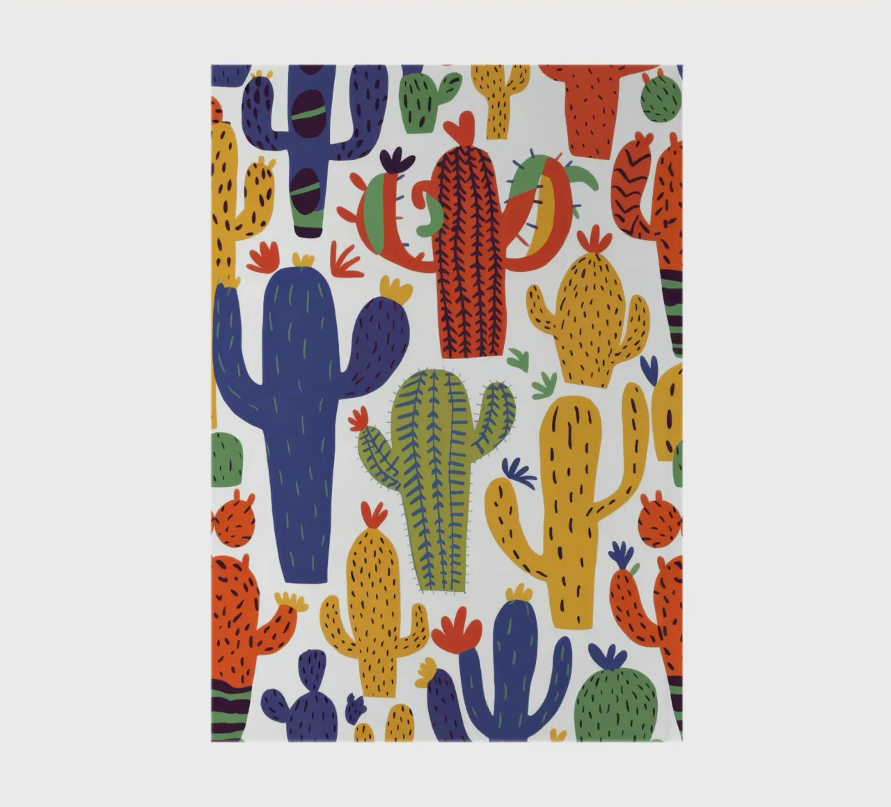 Playful Cactus Pattern notebook by Obs Canvas