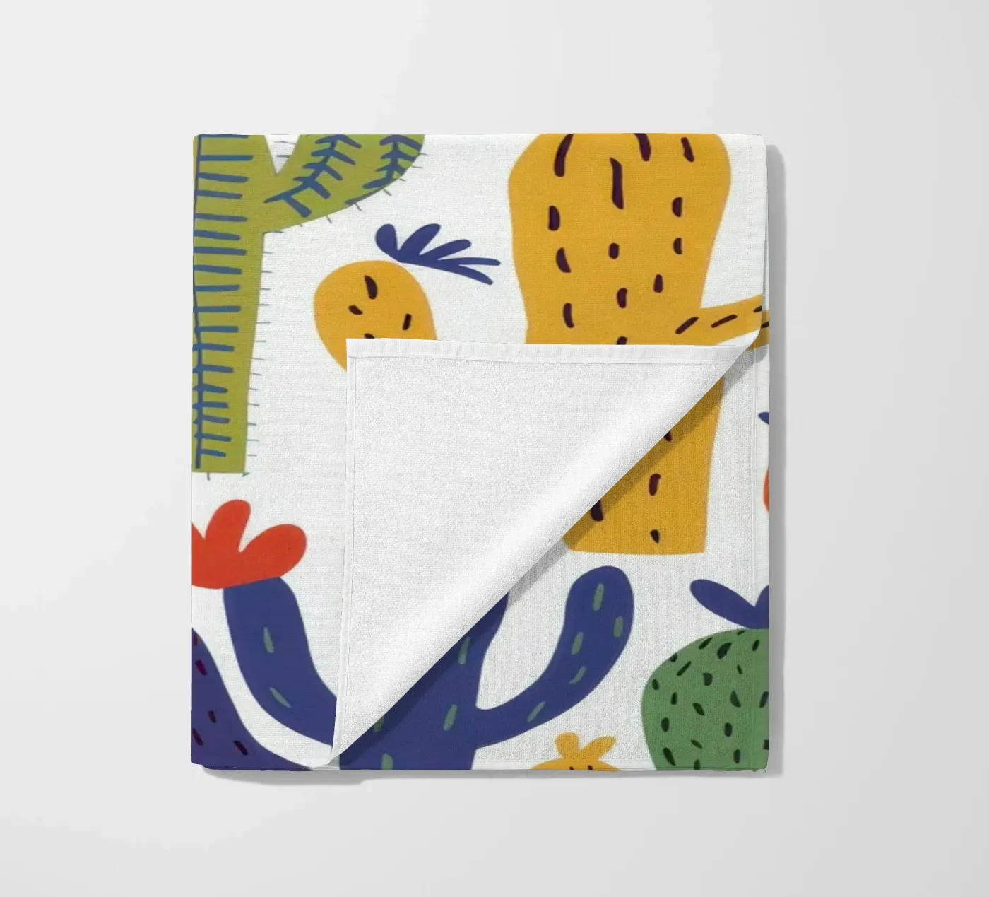Playful Cactus Pattern strandhanddoek van Obs Canvas