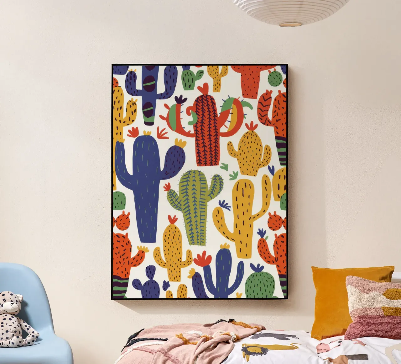 Playful Cactus Pattern Acryl-Glas von Obs Canvas