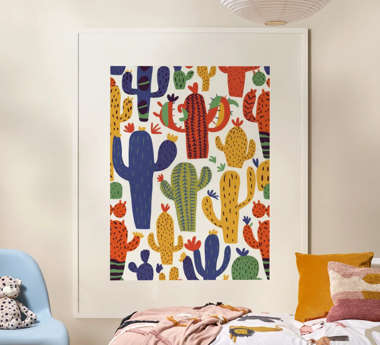 Playful Cactus Pattern poster by Obs Canvas