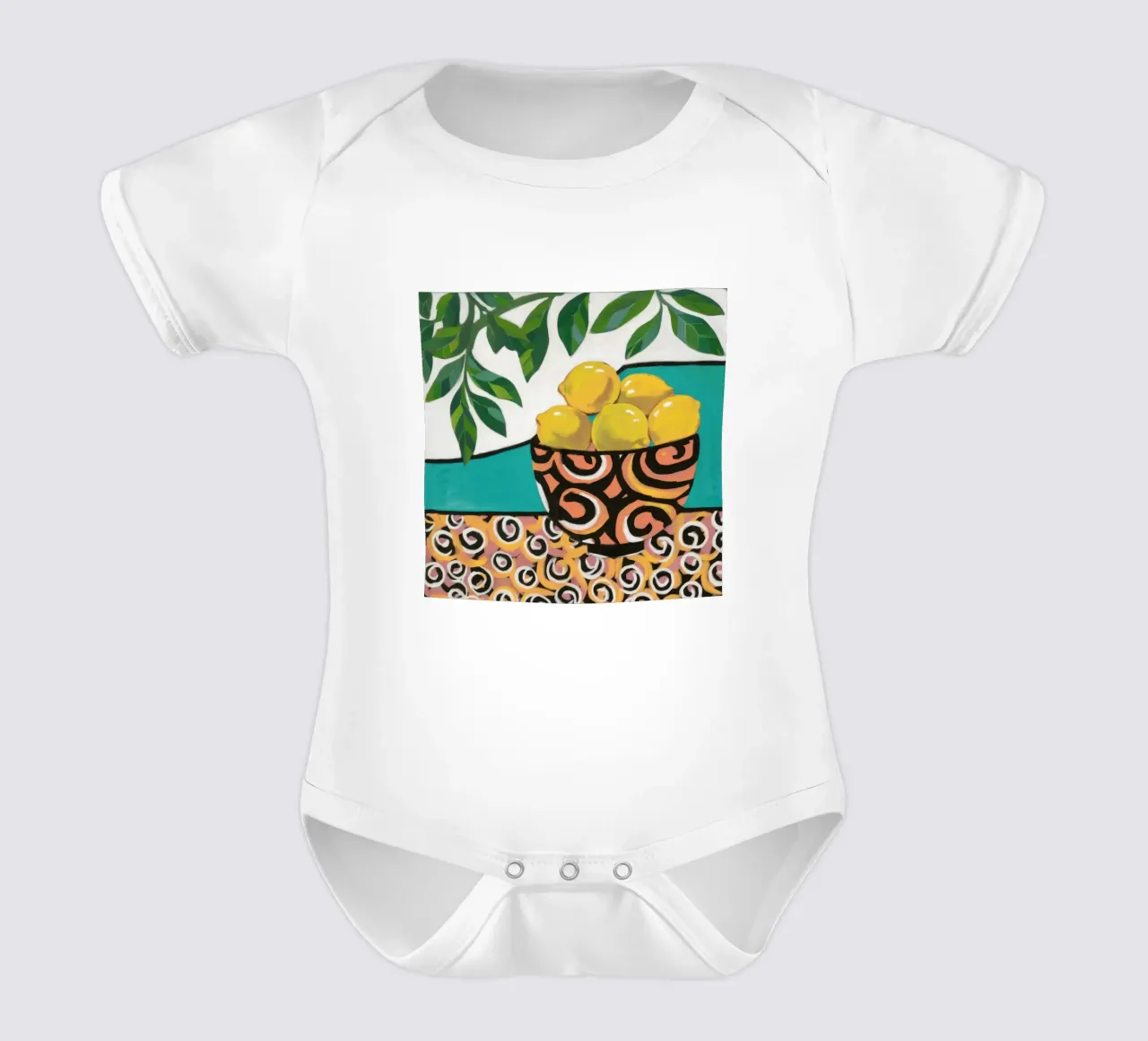 Zitronenschale Stille Kurzarm Babybody von Obs Canvas