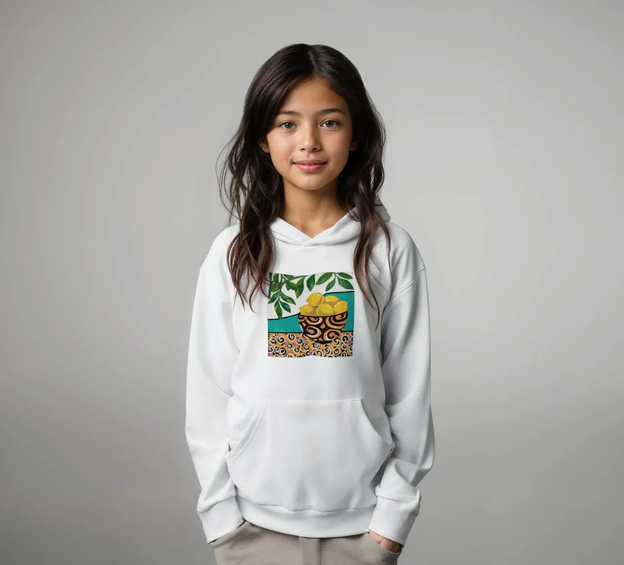 Tazón de limón Quietud sudadera con capucha para niño de Obs Canvas