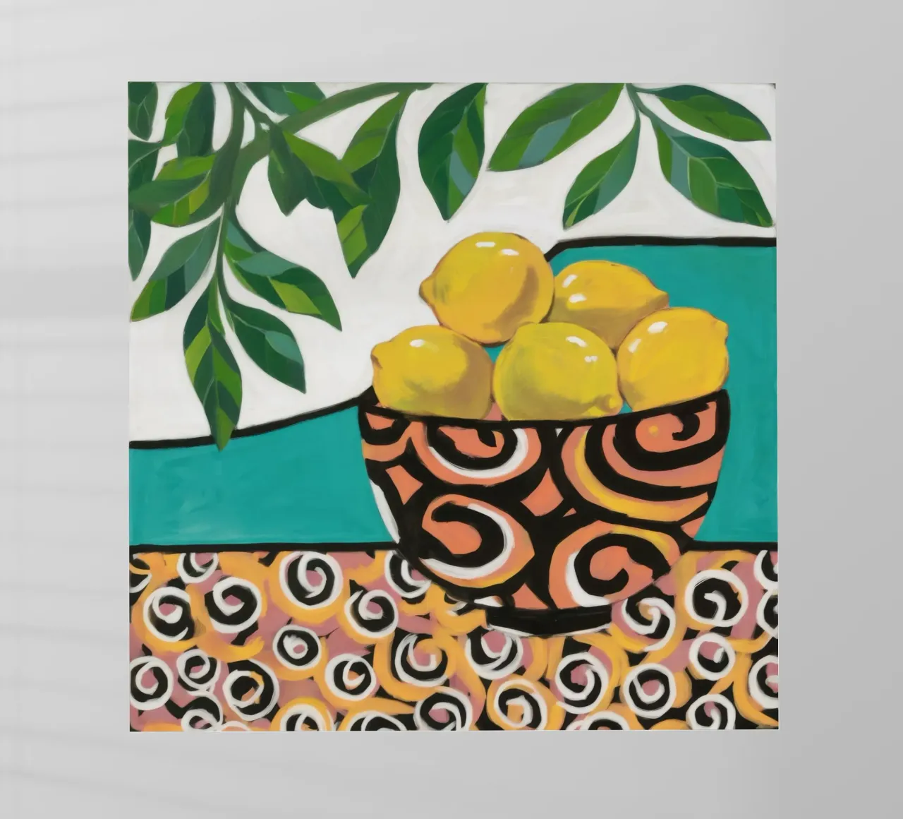 Tazón de limón Quietud lámina retroiluminada de Obs Canvas