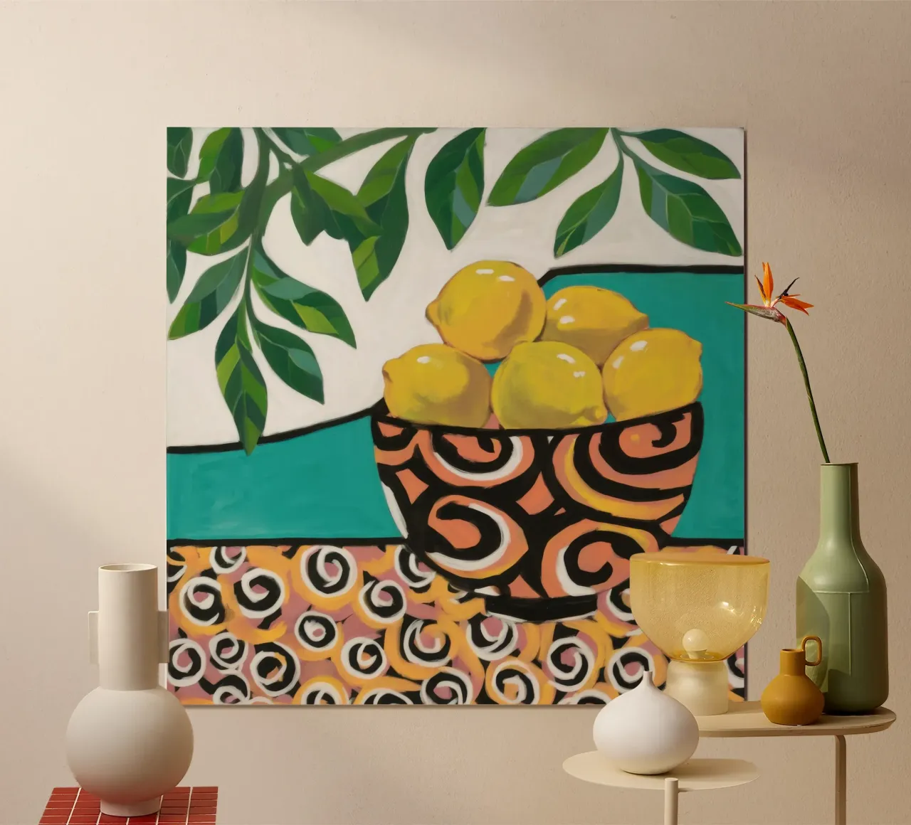 Zitronenschale Stille Hahnemühle von Obs Canvas
