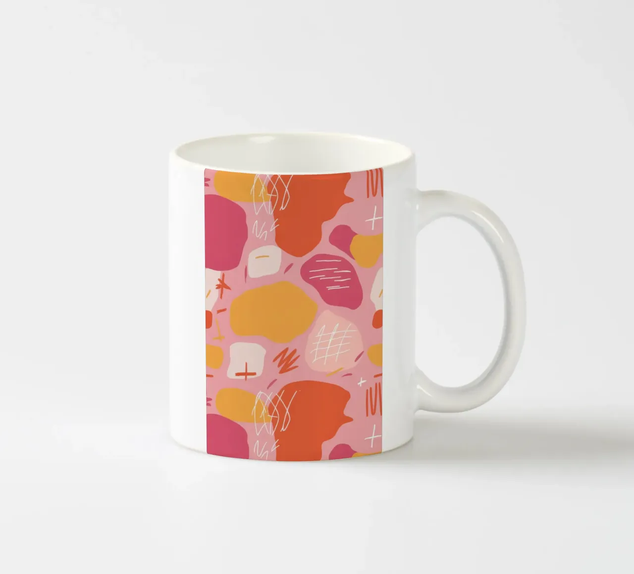 Warm abstract landschap keramische mok van Thistle Bloom