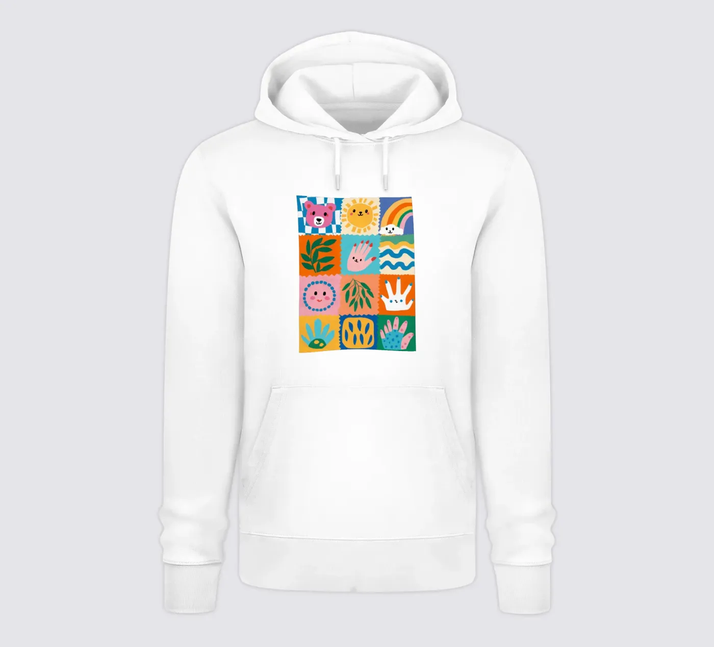 Cute Character Patchwork hoodie by Selene Shade