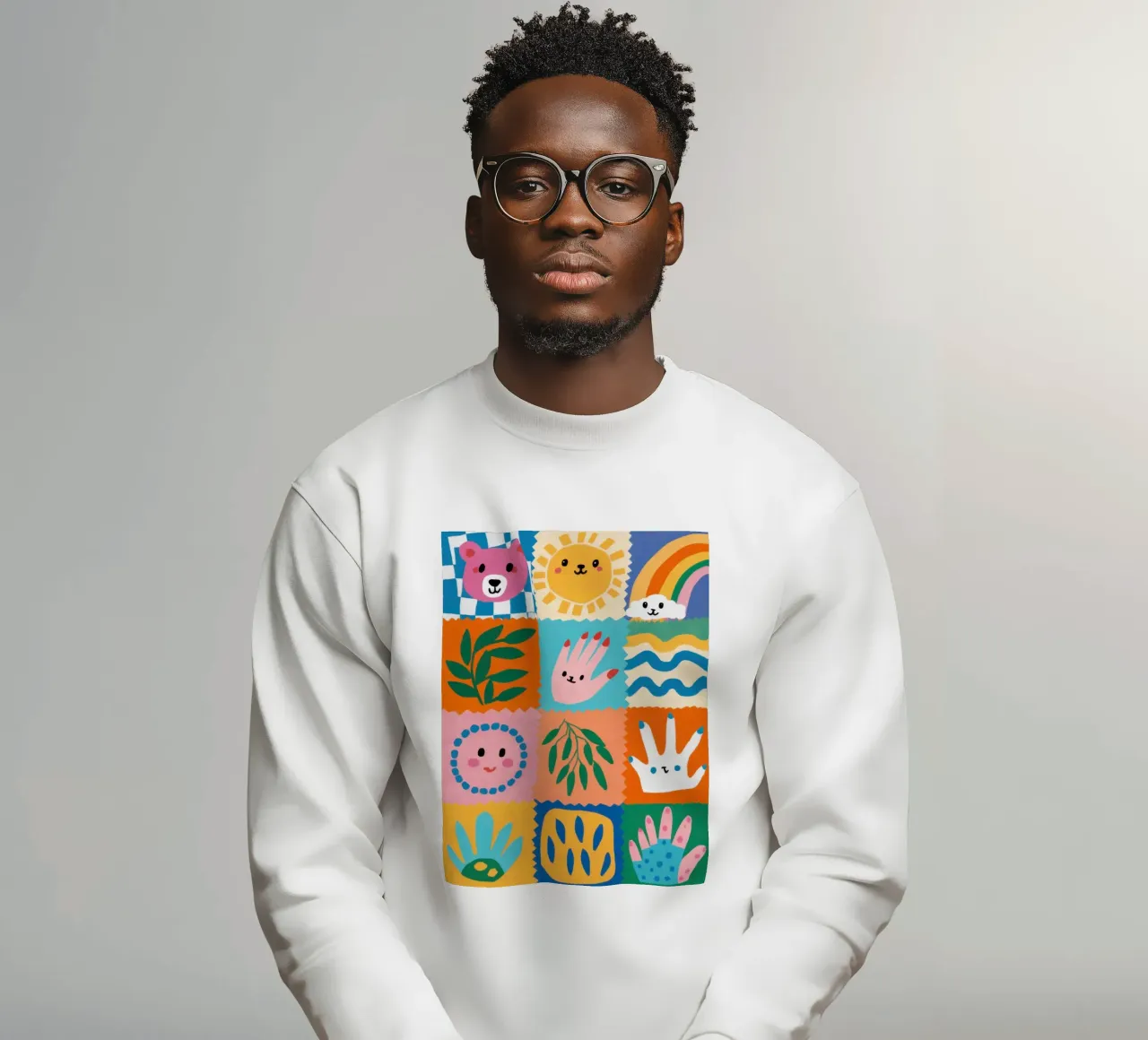 Cute Character Patchwork felpa da Selene Shade