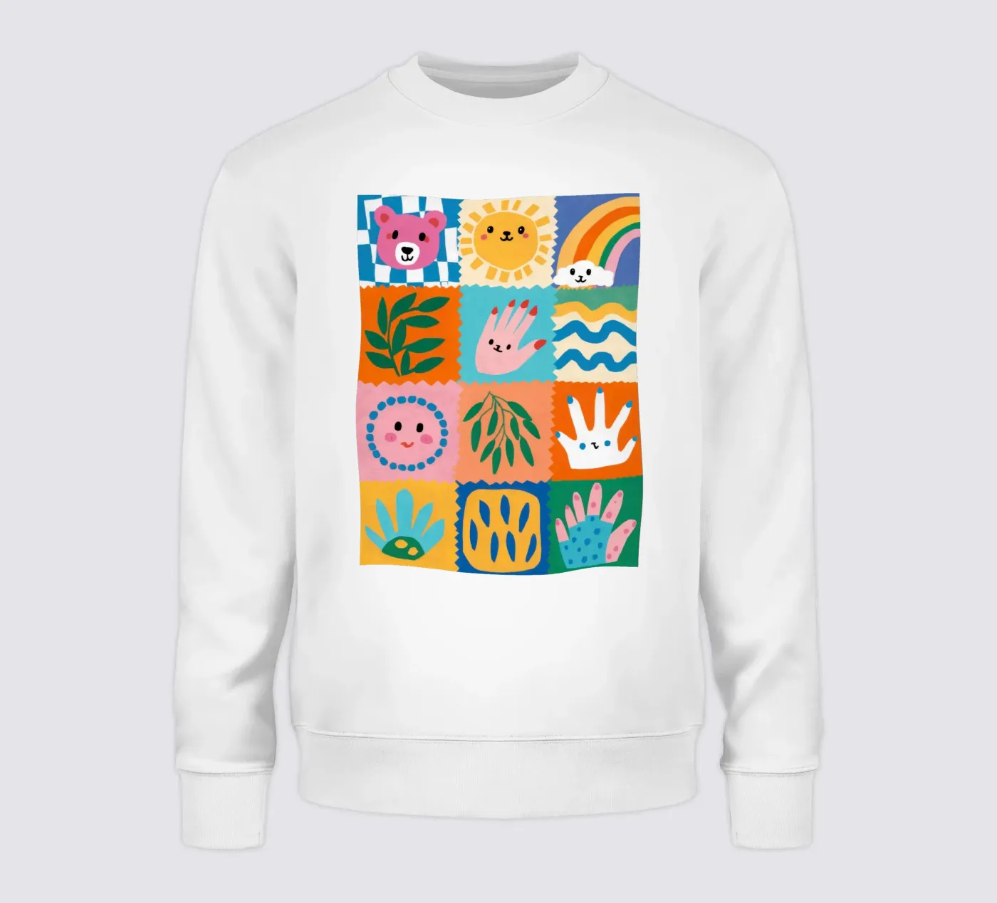 Cute Character Patchwork sweatshirt by Selene Shade