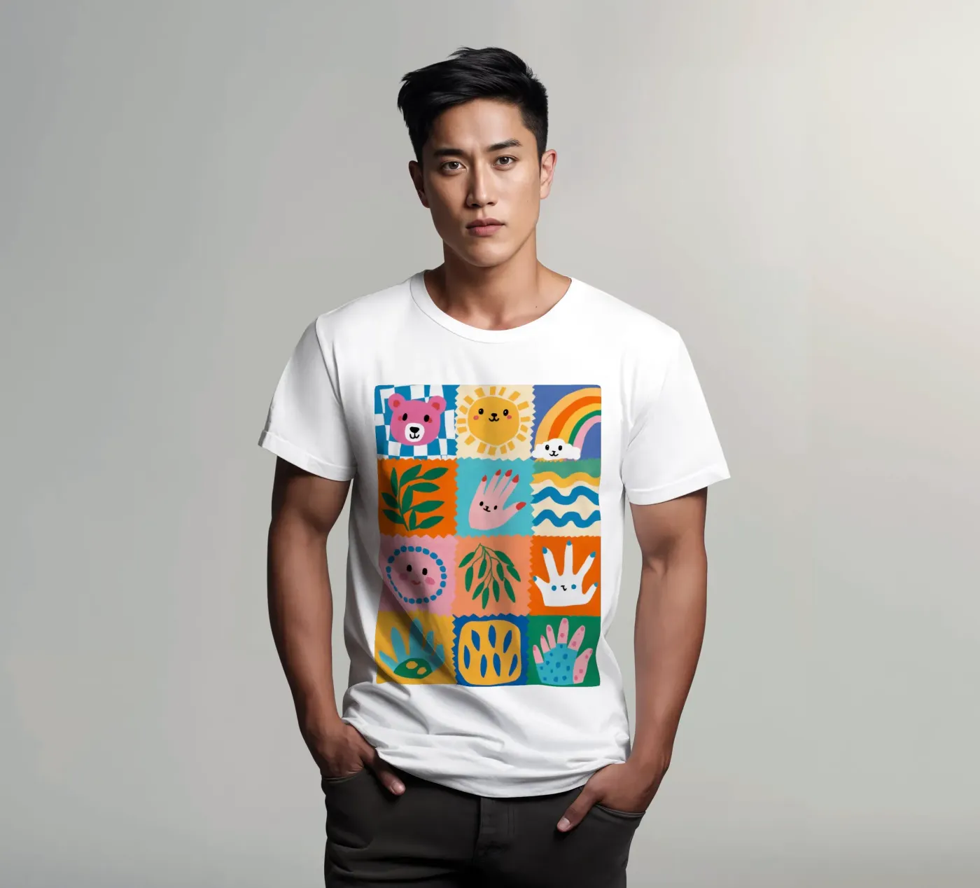 Personaggio carino Patchwork t-shirt da Selene Shade