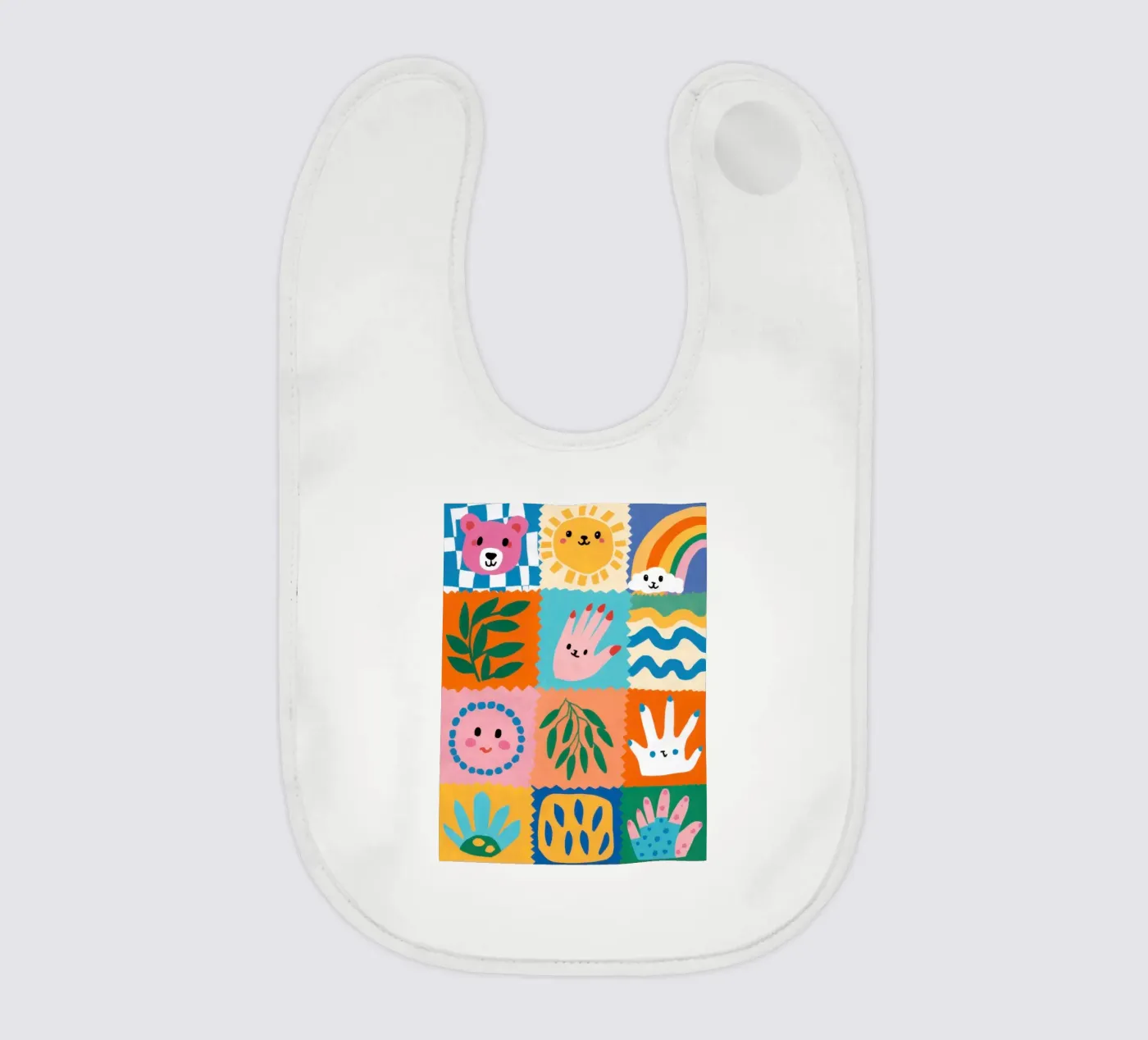 Cute Character Patchwork baby slabbetje van Selene Shade