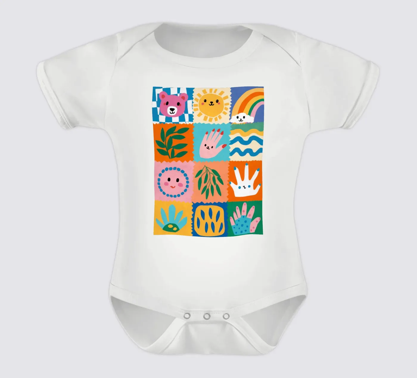 Patchwork de personnages mignons body bébé de Selene Shade