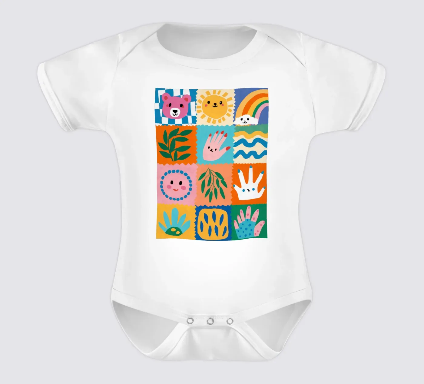 Patchwork de personnages mignons body bébé de Selene Shade
