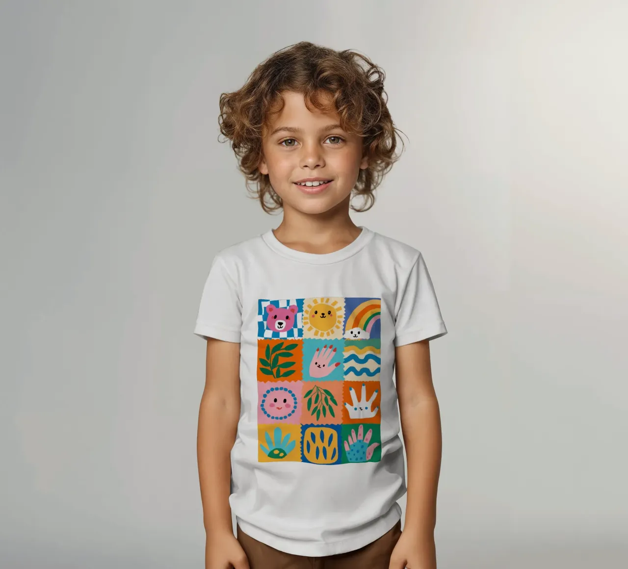 Personaggio carino Patchwork t-shirt bambini da Selene Shade