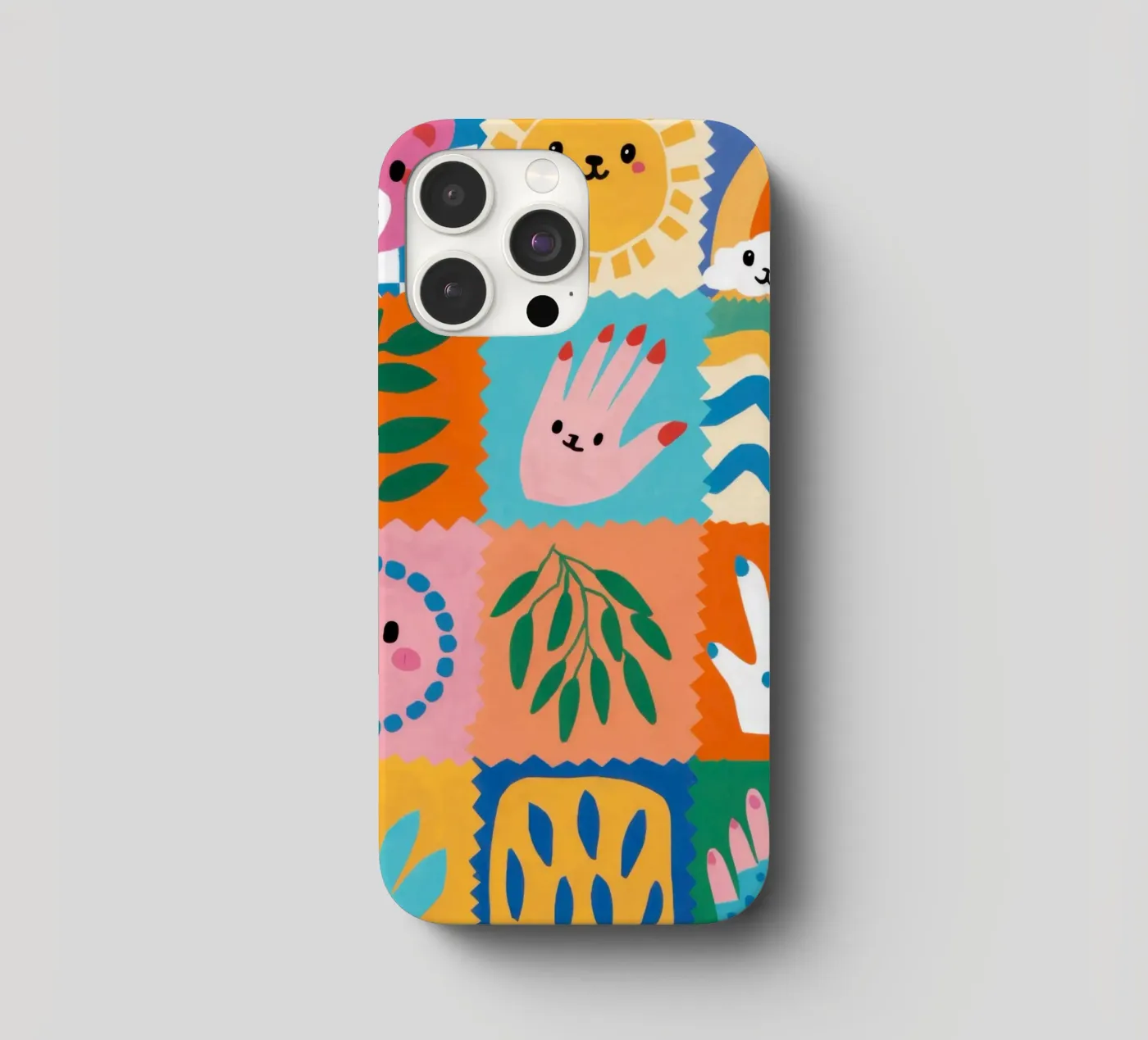Cute Character Patchwork iphone case by Selene Shade