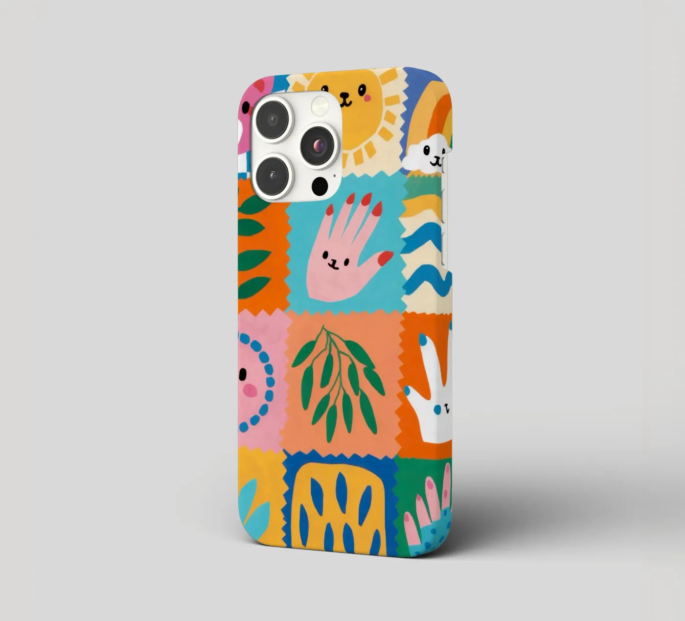 Cute Character Patchwork iphone case by Selene Shade