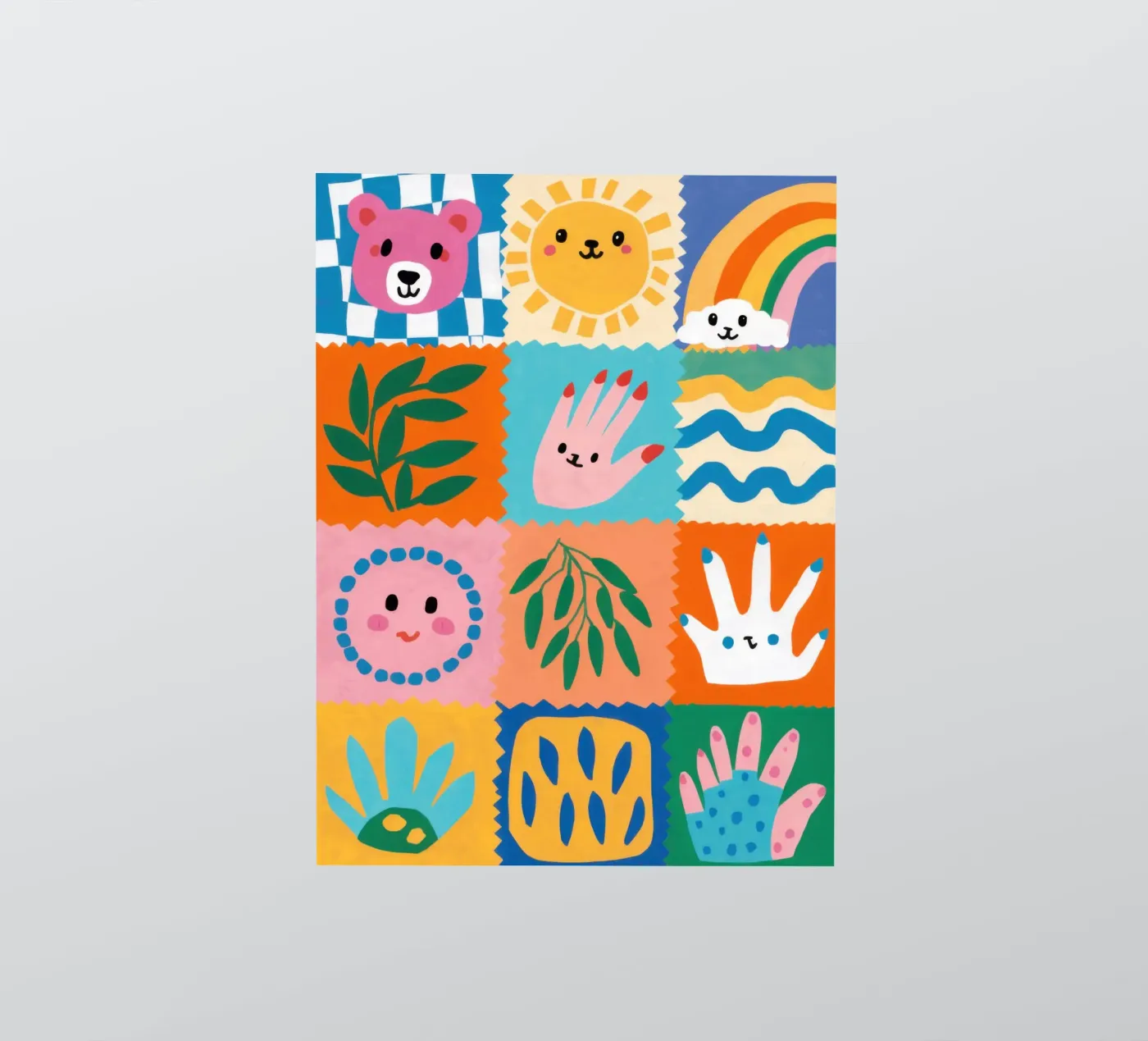 Schattig karakter patchwork sticker van Selene Shade