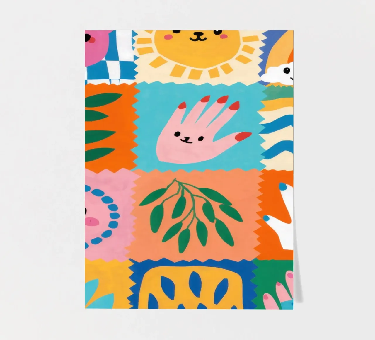 Cute Character Patchwork sticker sheet by Selene Shade