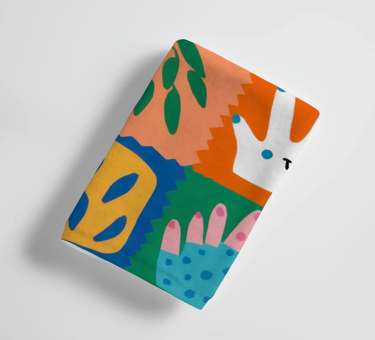 Cute Character Patchwork towel by Selene Shade