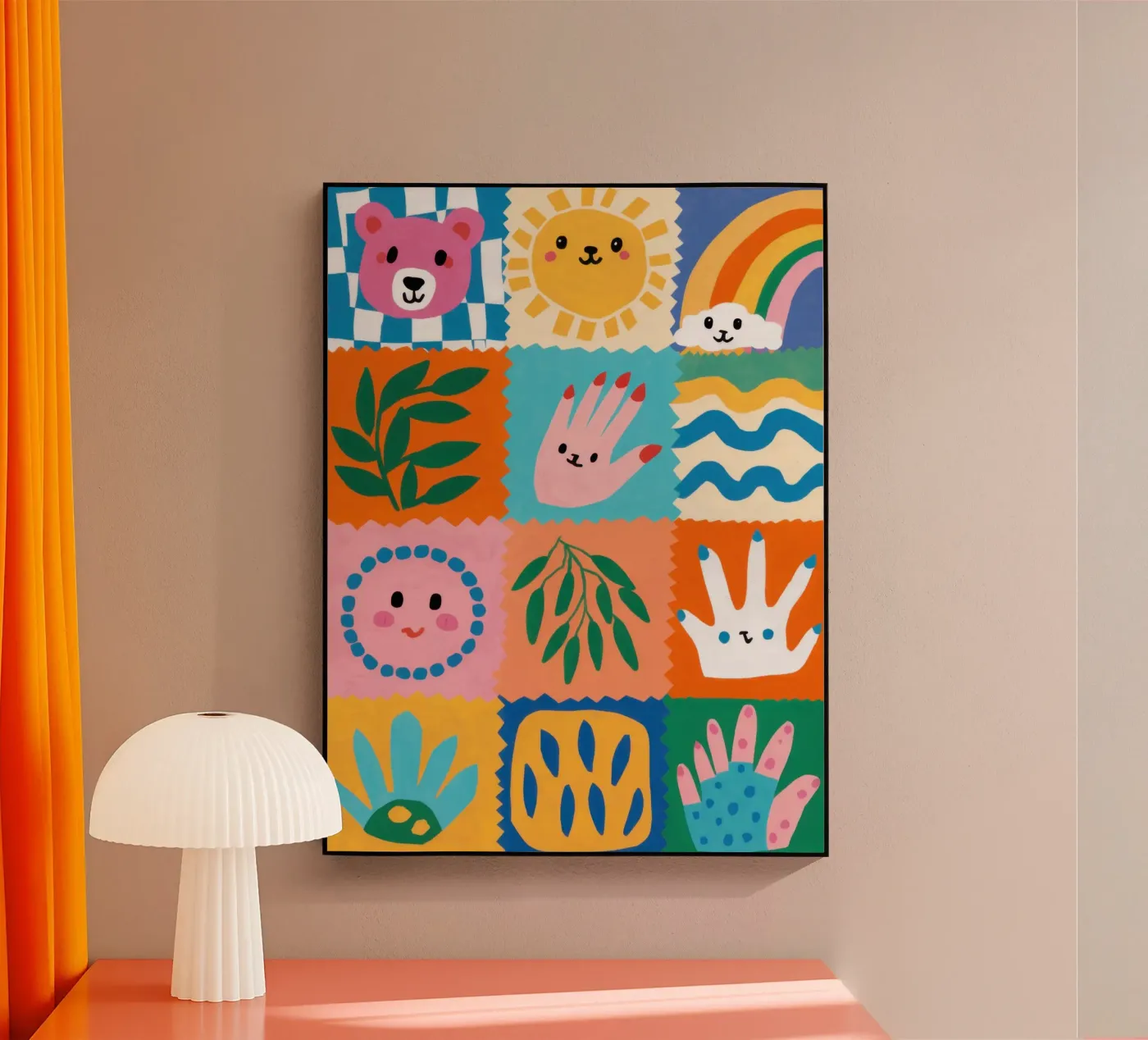 Cute Character Patchwork plexiglas de Selene Shade