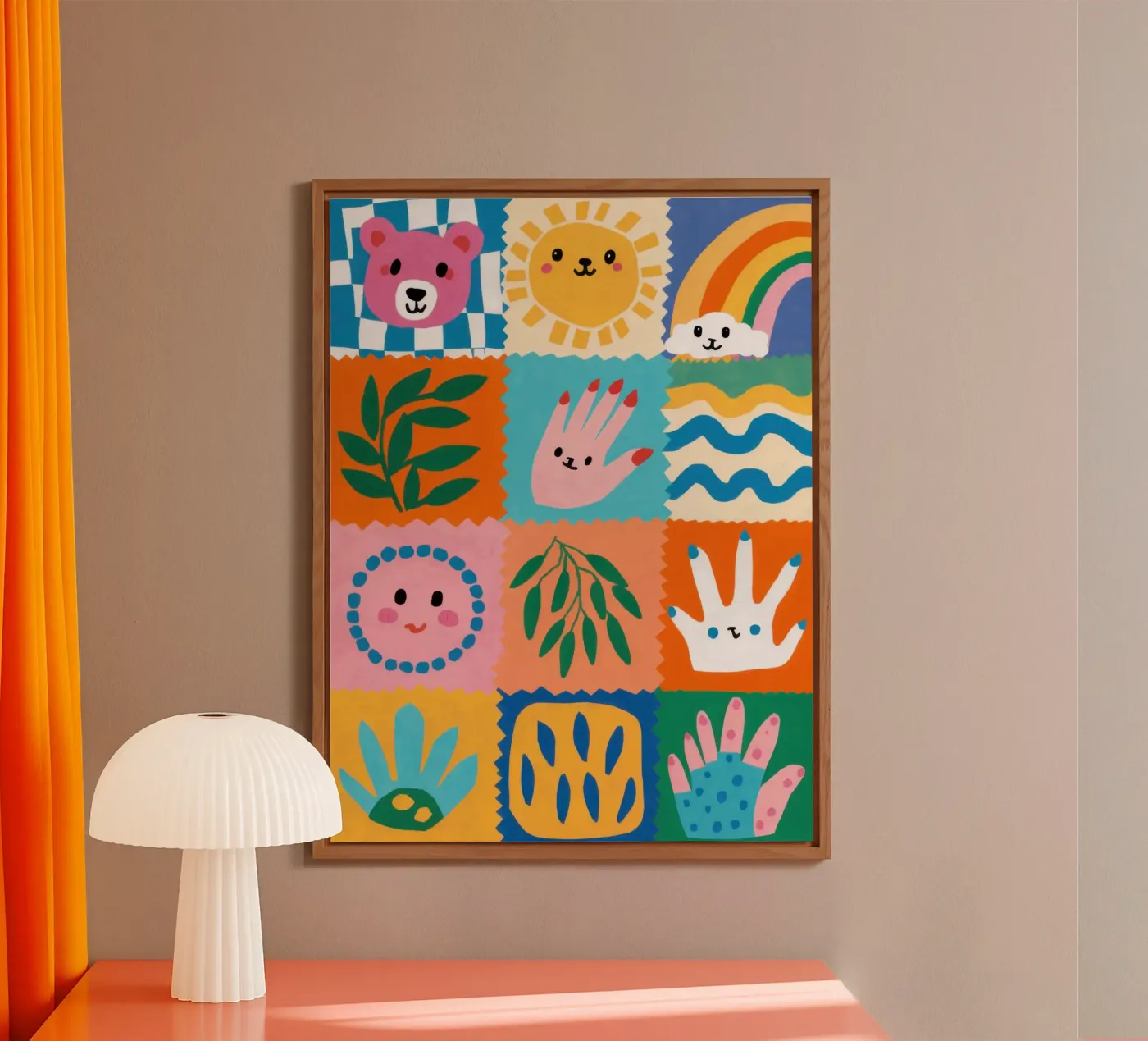 Schattig karakter patchwork forex-plaat van Selene Shade