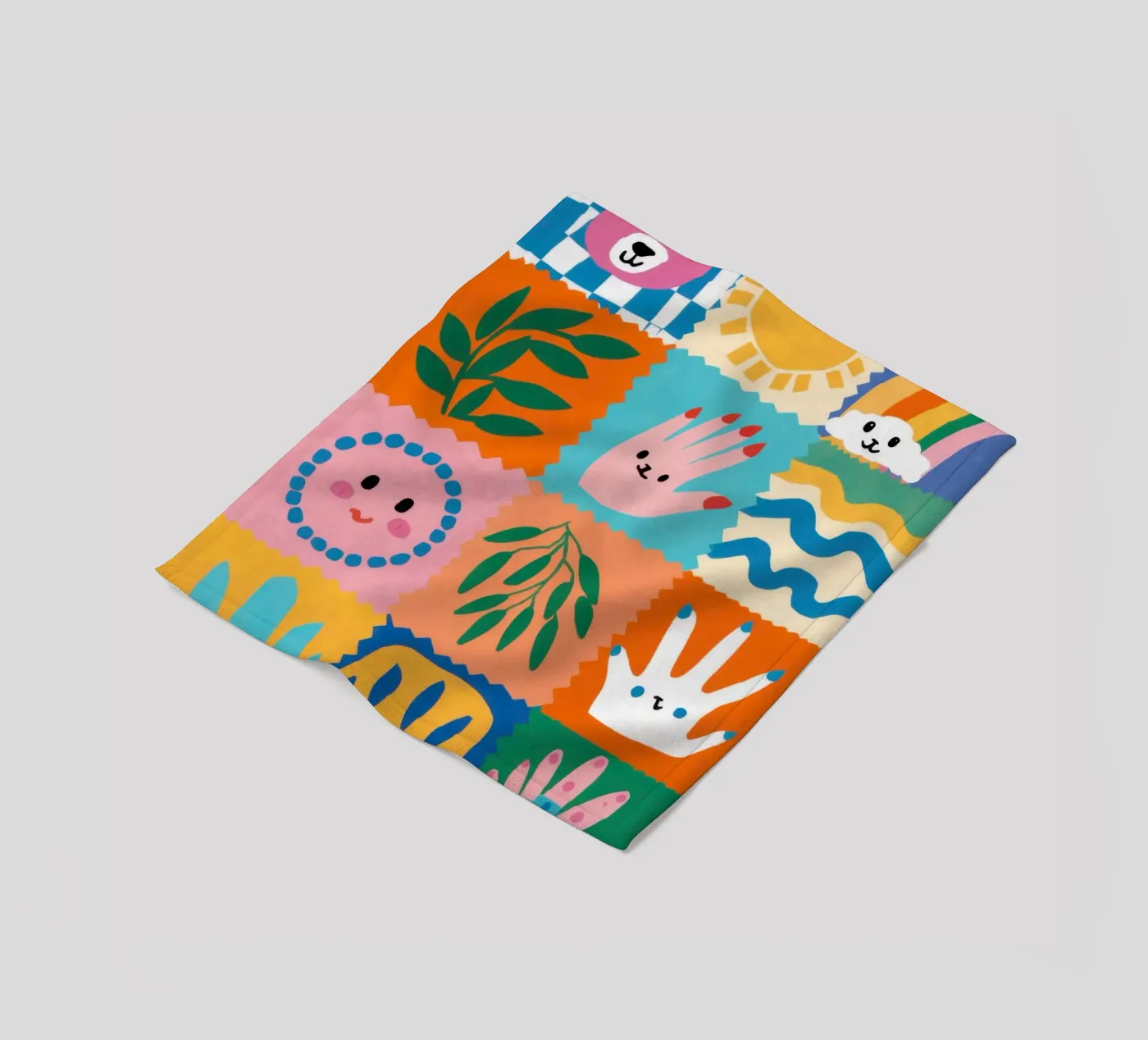 Cute Character Patchwork fleecedeken van Selene Shade