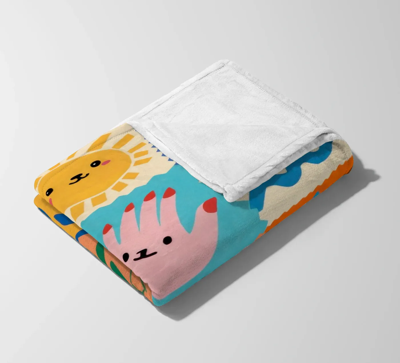 Cute Character Patchwork fleecedeken van Selene Shade