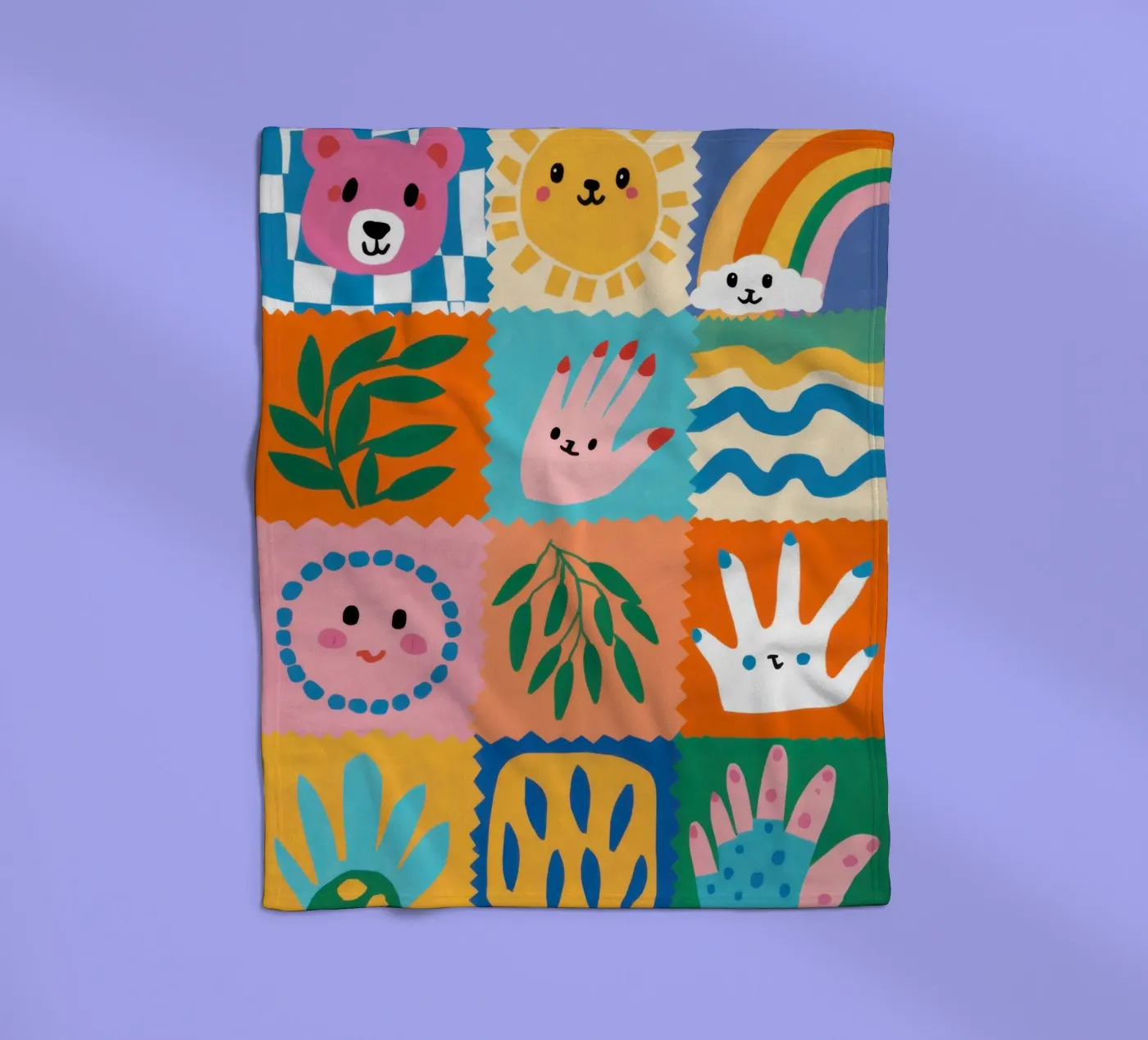 Cute Character Patchwork plaid polaire de Selene Shade