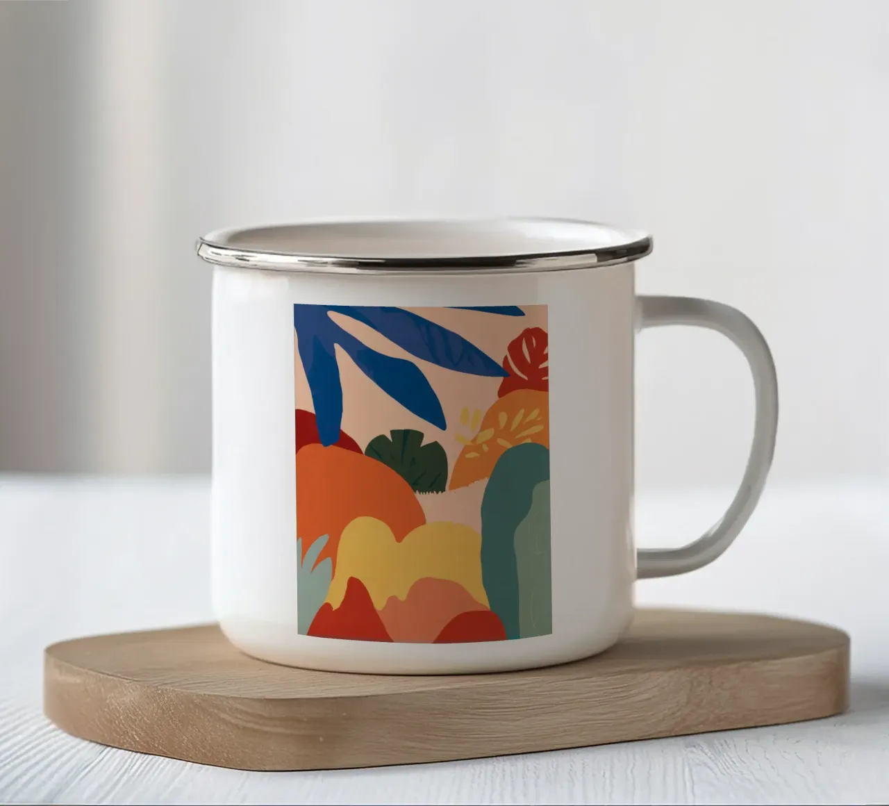 Forme astratte del paesaggio tazza in smalto da Irish Strokes