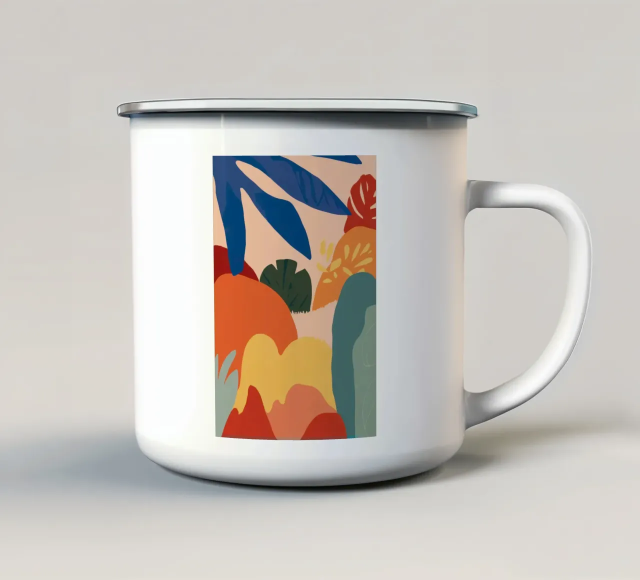 Forme astratte del paesaggio tazza in smalto da Irish Strokes