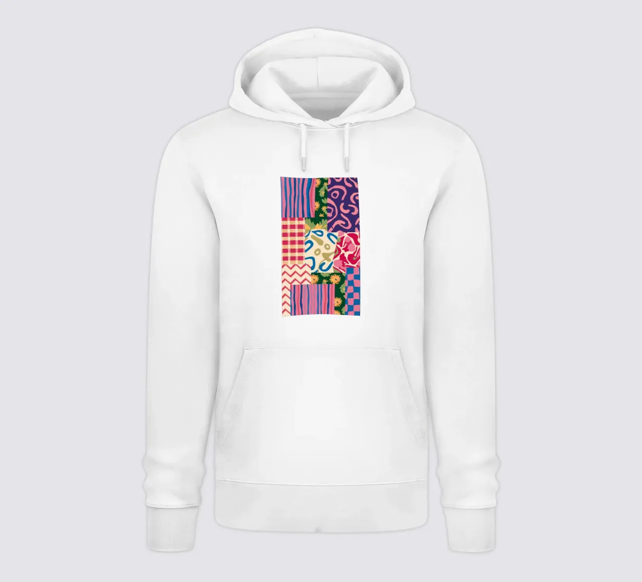 Patchwork Scribble Pattern hoodie by Obs Canvas